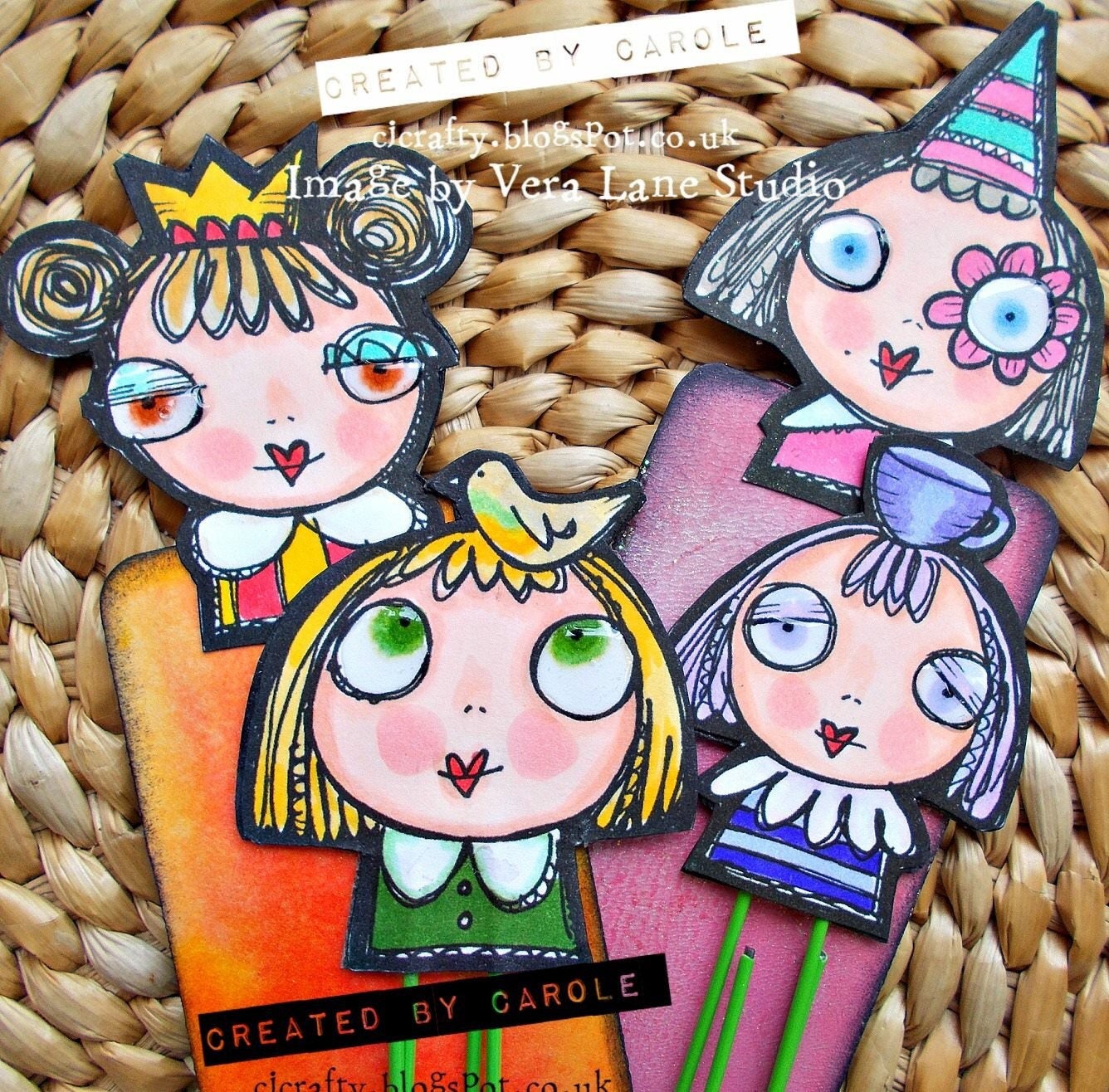 The girls on the block - 4 digi stamp bundle for planner clips and more
