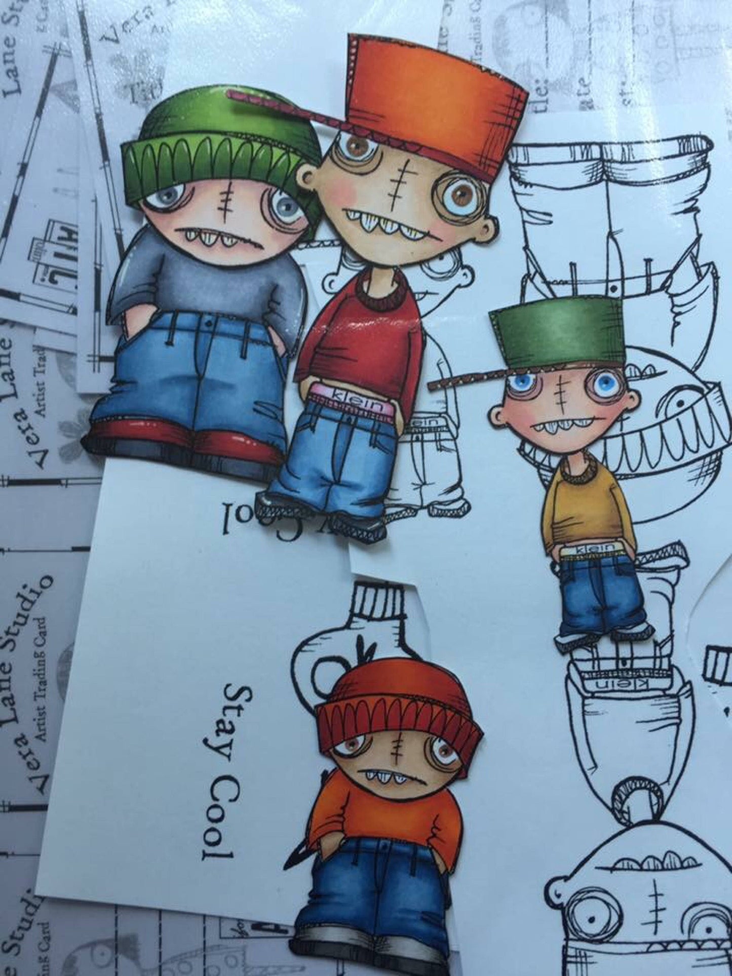 Lil' Gangstas -- 6 digi stamp set available for instant download