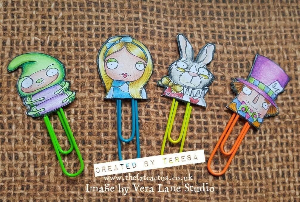 Wonderland Set 1 - Alice, Mad Hatter, White Rabbit, and Caterpillar 11 digi stamp bundle