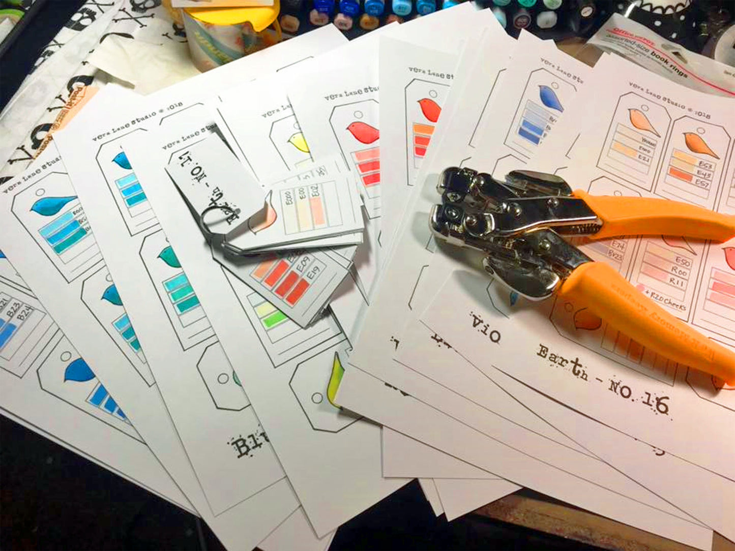 Color Tags - 170 Copic color blends on easy to read tags - digital download