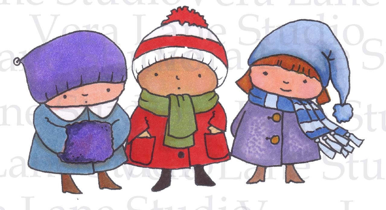 Winter Sisters - 7 Digi stamp bundle in jpg and png files