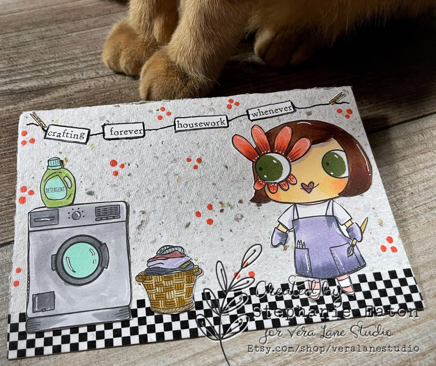 Housework whenever -  7 digi stamp bundle in jpg and png files
