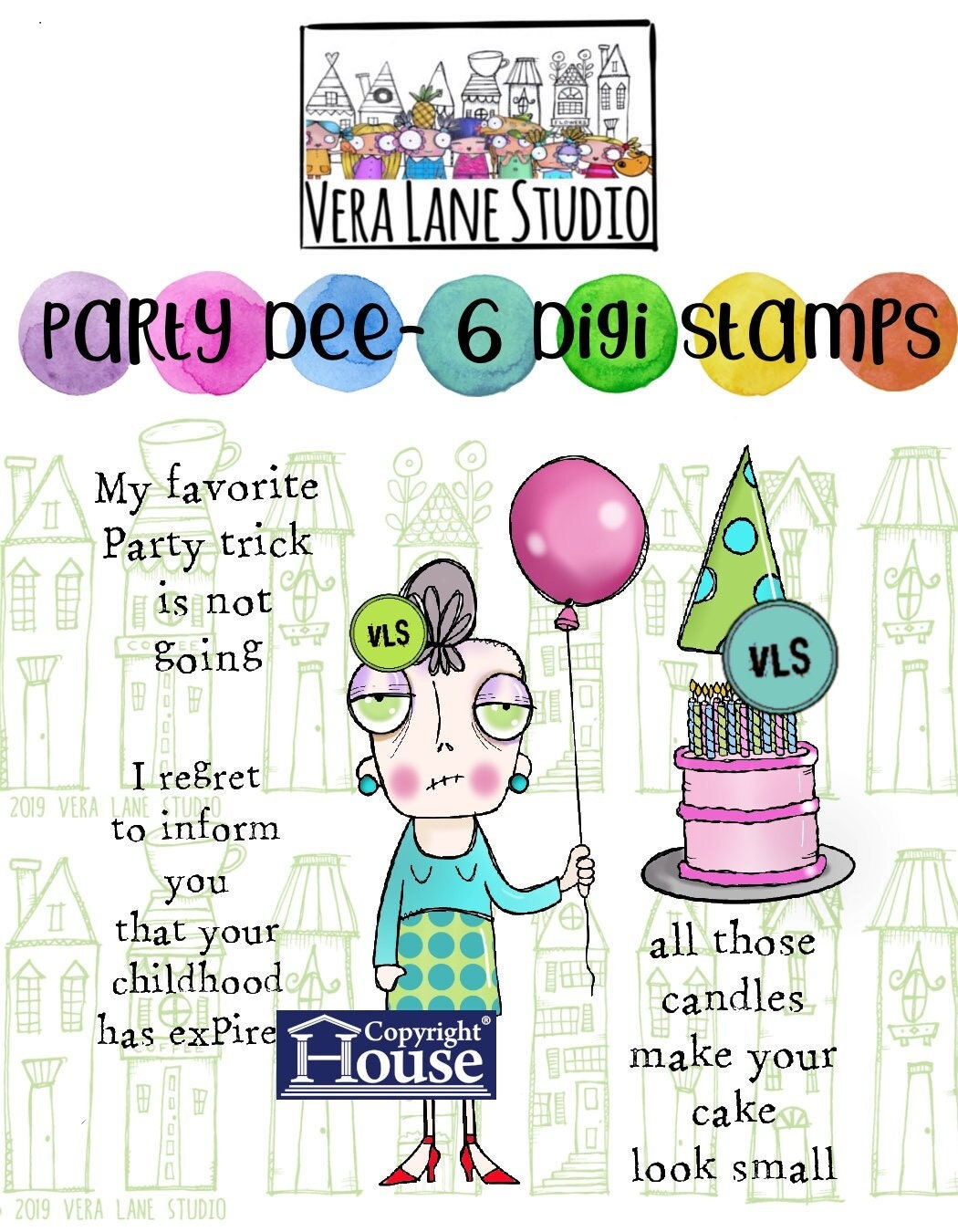 Party Dee - 6 Digi stamp bundle