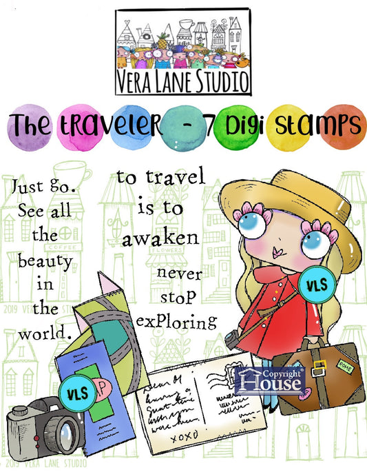 The Traveler - 7 digi stamp set