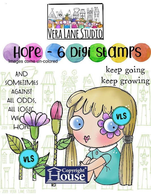 Hope - 6 digi stamp bundle in png and jpg files