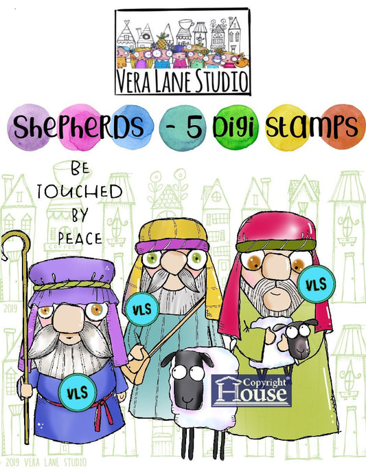 Shepherds- 5 digi stamp bundle