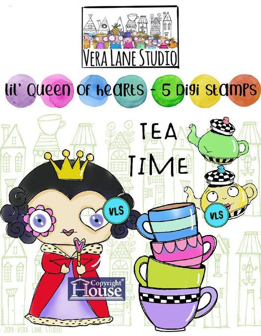 Lil Queen of Hearts - 5 digi stamp bundle