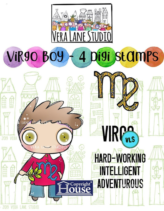 Virgo (zodiac) Boy - 4 Digi stamps