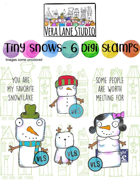 The Tiny Snow Family - 6 digi stamp bundle