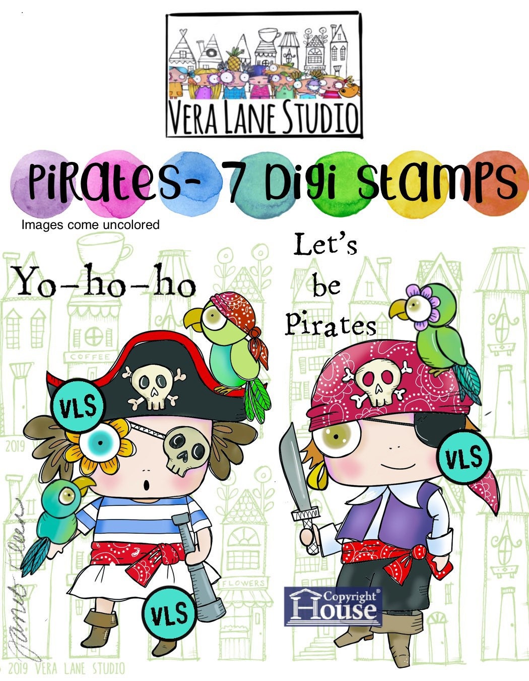 Pirates - 8 digi stamp bundle