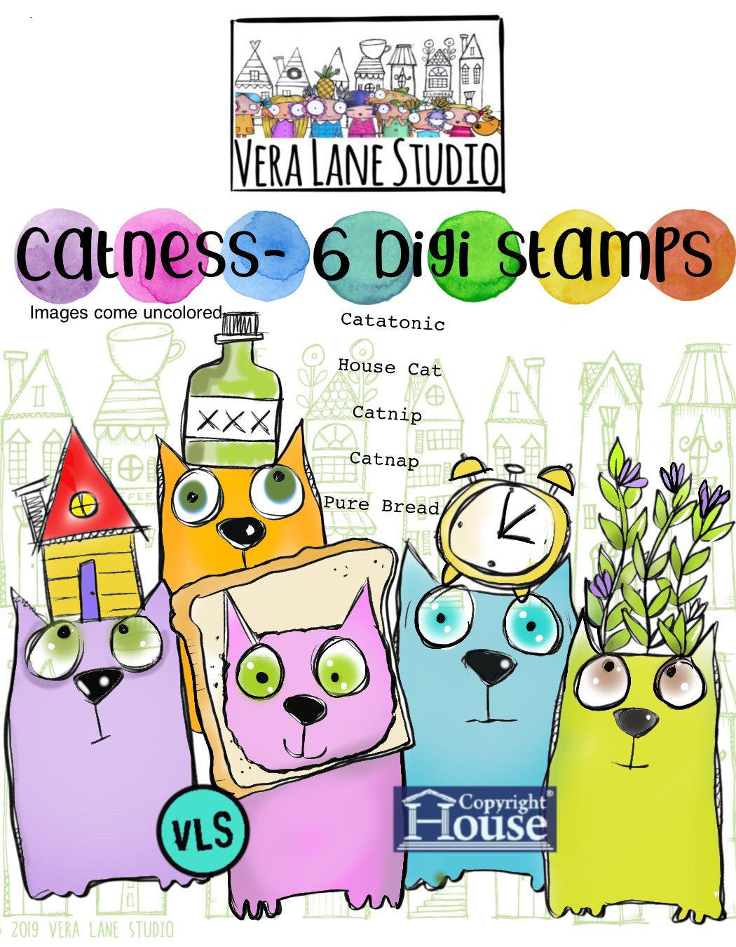 Catness - 5 digi stamp bundle