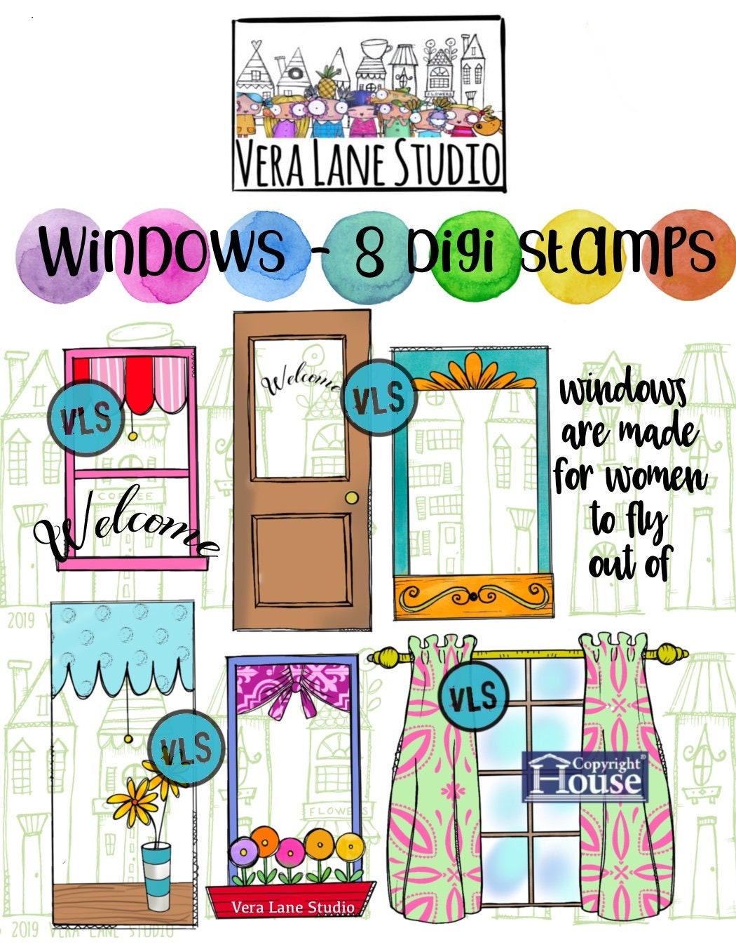Windows - 8 digi stamps