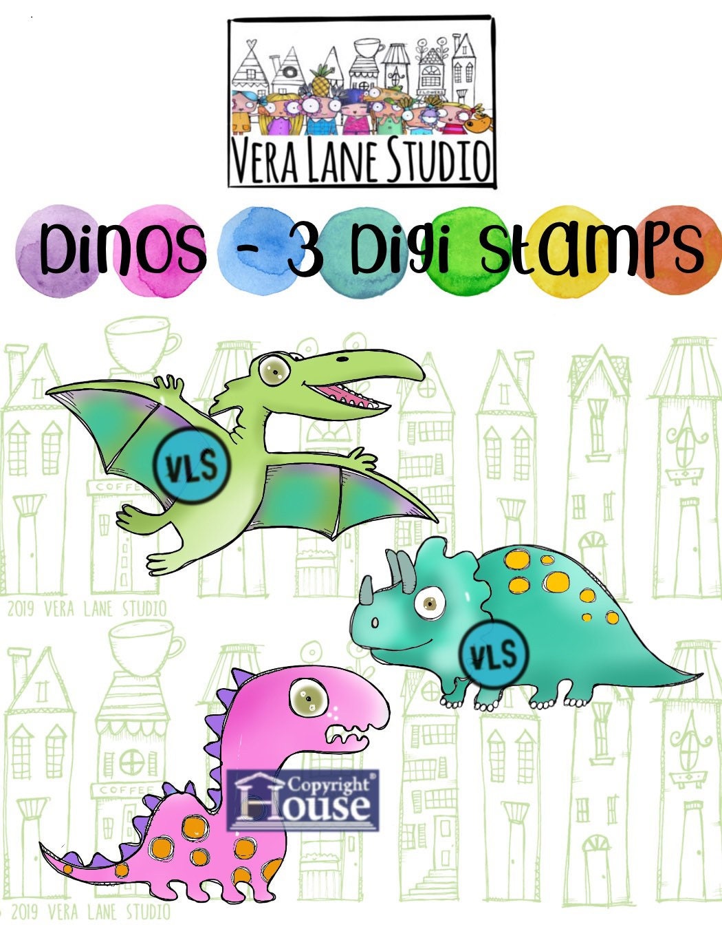 Dino’s -3 digi stamps