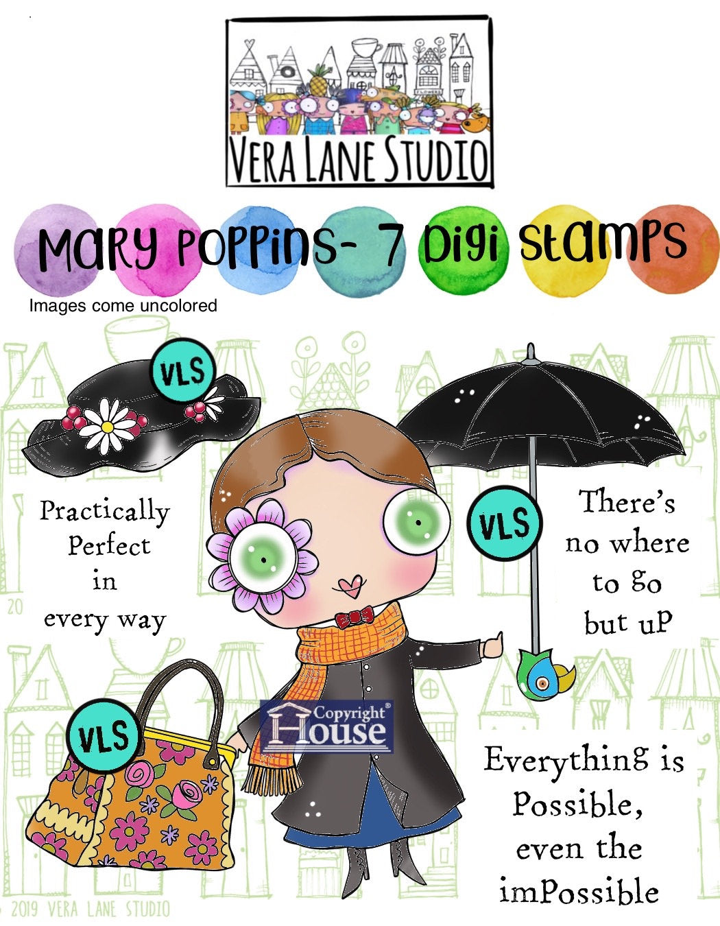 Mary Poppins - 7 Digi stamp bundle