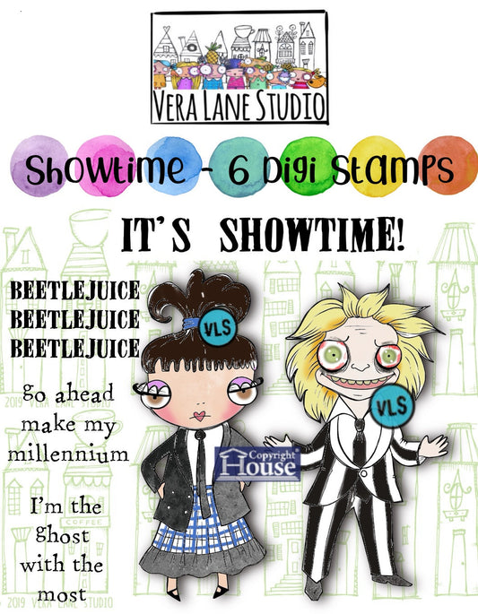 It’s Showtime - 6 image digi stamp set available for instant download